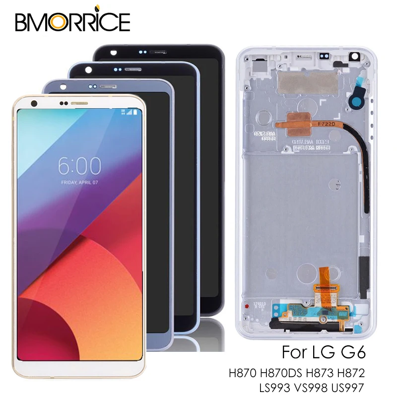 ЖК-дисплей для LG G6 H870 H870DS H872 LS993 VS998 US997 ЖК-дисплей сенсорный экран дигитайзер полная сборка с рамкой