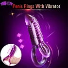 Страпон двойное кольцо для пениса Удлиняющая насадка Пуля Вибраторы БДСМ Секс-игрушки для Для мужчин мужской массажный фаллоимитатор стимулятор клитора, эротический продукт