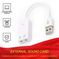 laptop pc mac with cable 3d usb 2 0 virtual 7 1 channel external usb audio sound card adapter sound cards white