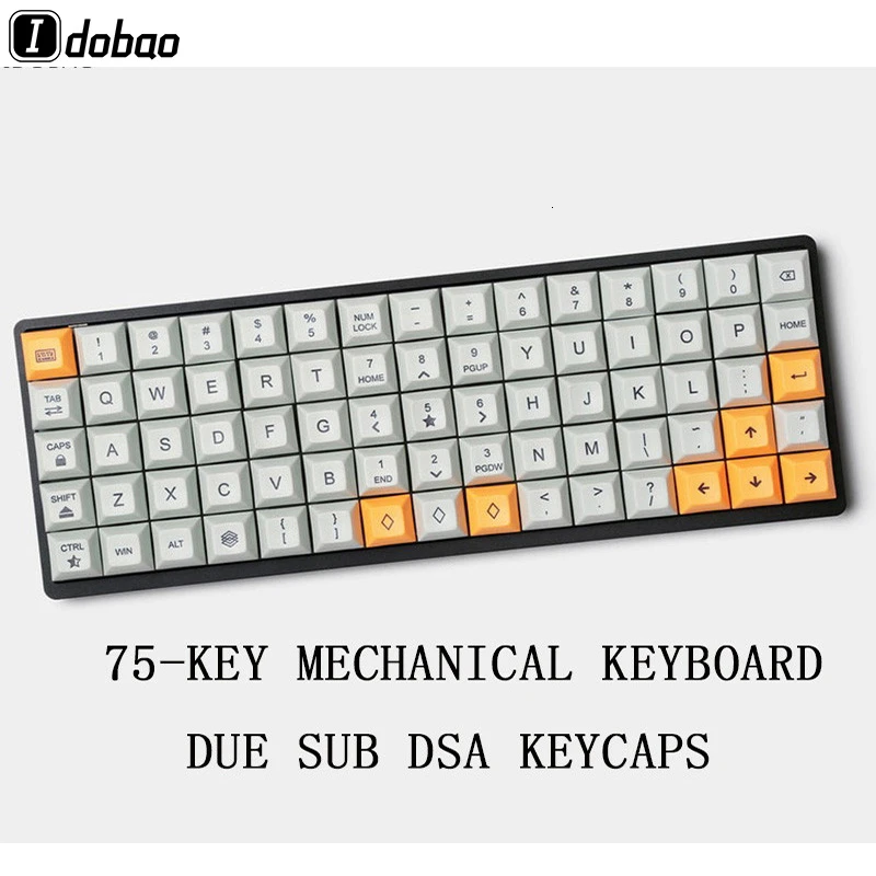 PBT из-за Sub 75-ключ алюминиевые механические мини клавиатура DSA колпачки Pc Gamer logitech игровой Мышь арт Gh60 Xd60 Tada68 Teclado