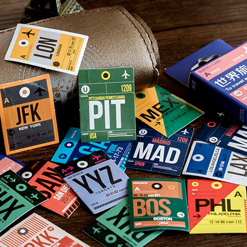 46 шт. США Австралию страна с рисунком самолета Уплотнительная наклейка