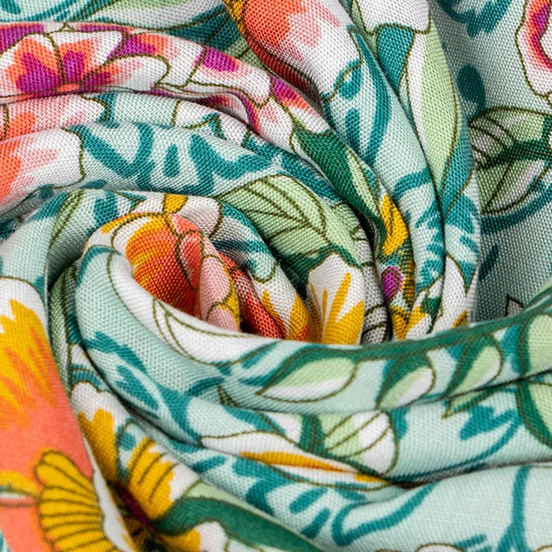 

2021 Spring New Print Dress Women Casual V Neck High Waist Half Sleeve Floral Dress For Women Holiday Style Summer Dress