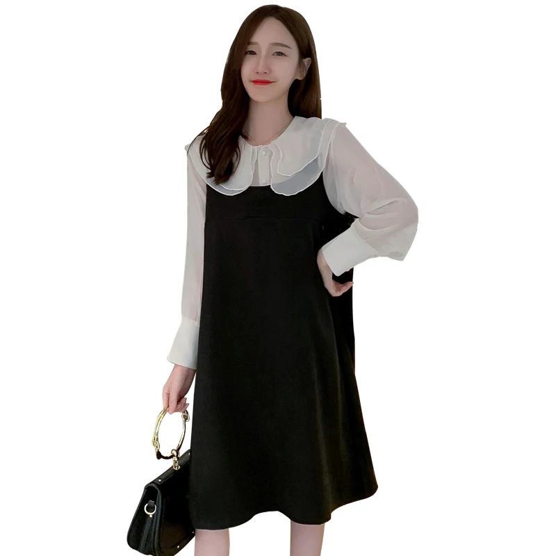 2019 Новое Брендовое весеннее платье для беременных женское короткое шифоновое