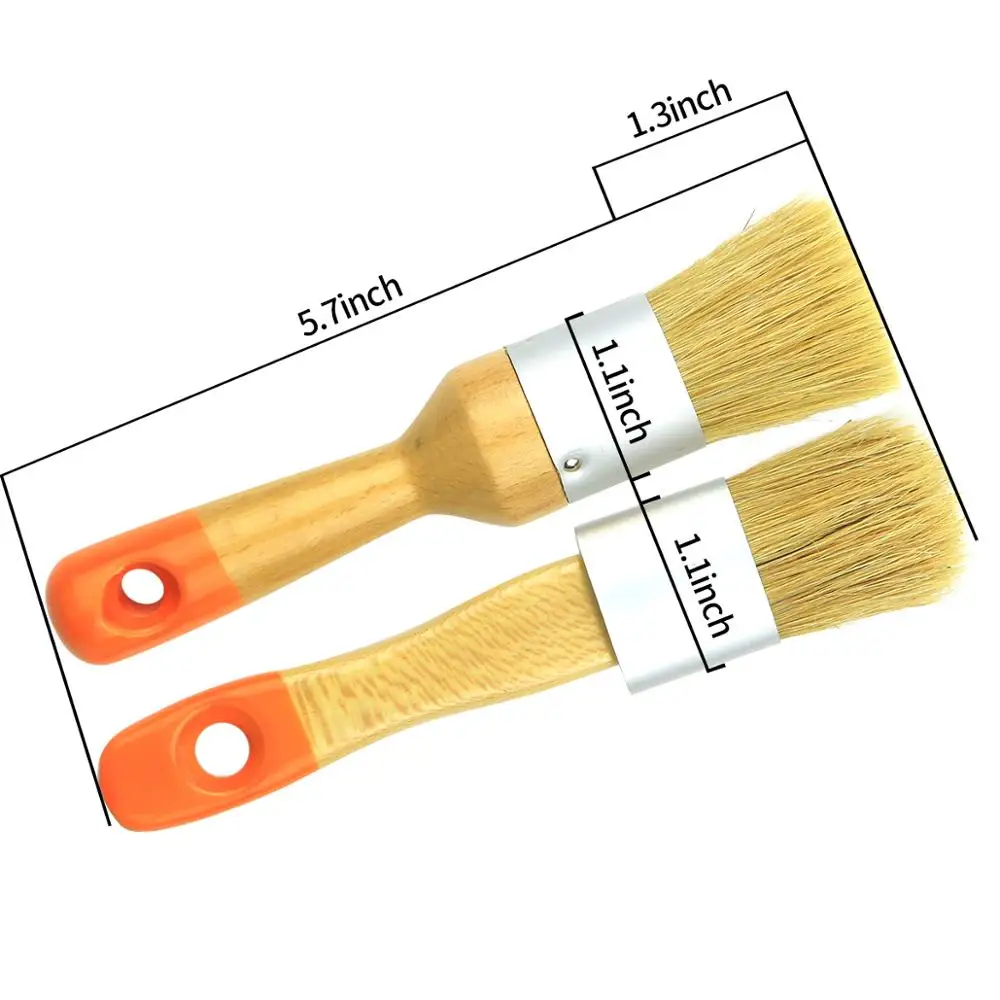 Набор кистей MAXMAN для рисования мелом и воском стульев шкафов деревянной мебели (2