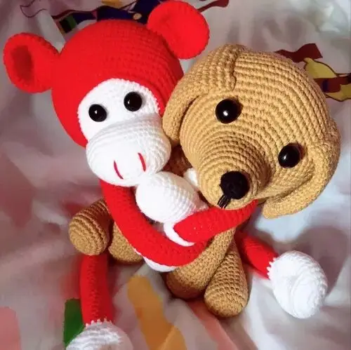 2020 Милая ручная вязка детская обезьянка искусственная шерсть хлопок вязаная