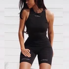 Летние байкерские шорты 2021, женские облегающие шорты с эластичной талией для фитнеса, корейские повседневные пикантные черные шорты с буквенным принтом, черные шорты