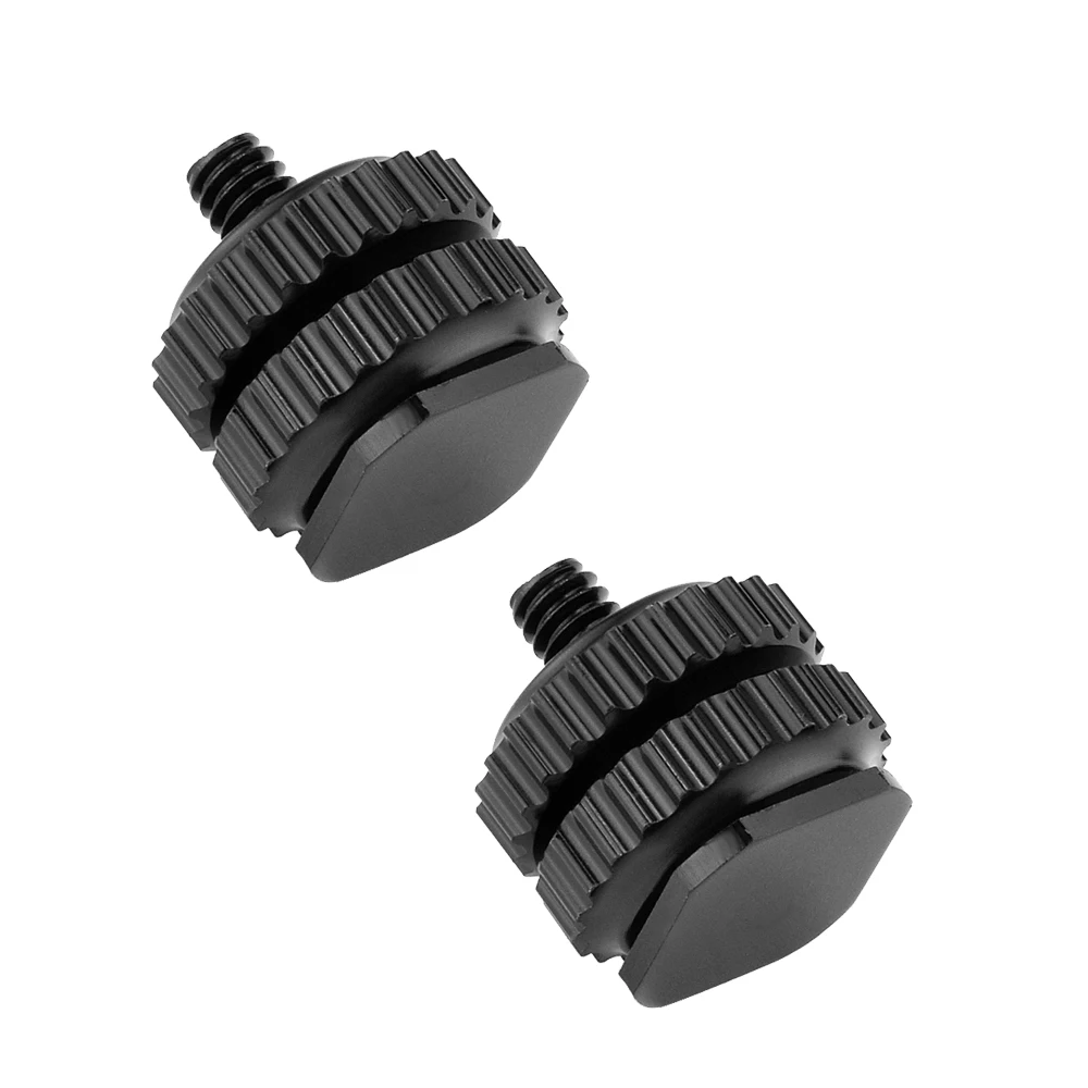 

Hot Shoe to 1/4 Adapter, Camera Hot Shoe Mount Adapter, Flash Shoe to 1/4"-20 Male Post Adapter with Locking Disk for Cold Shoe