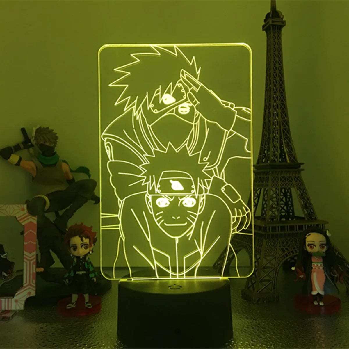 

Hatake Kakashi Team 3D Anime Figure Led RGB Illusion Night Lights Birthday Gifts Lamps Manga Peripheral Decor Night Room