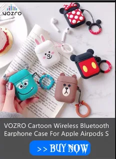 VOZRO мультфильм беспроводной Bluetooth наушники чехол для Apple Airpods силиконовые наушники чехол s для Airpods 2 защитный чехол