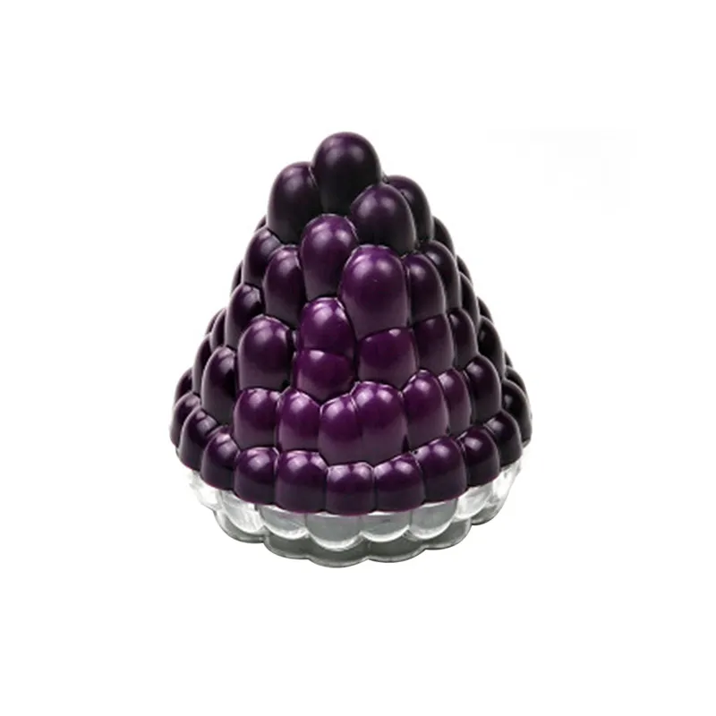 Grape Мини милые растительного закрывающаяся коробка фрукты контейнер Еда контейнеры лук лимон помидоры Портативный контейнер для консервирования контейнер для хранения - Цвет: Grape