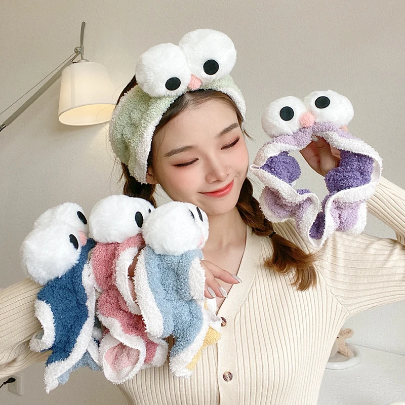 

Повязка на голову для мытья лица коралловый бант повязка для волос для макияжа для девушек эластичный держатель ремешок для волос ленты для...