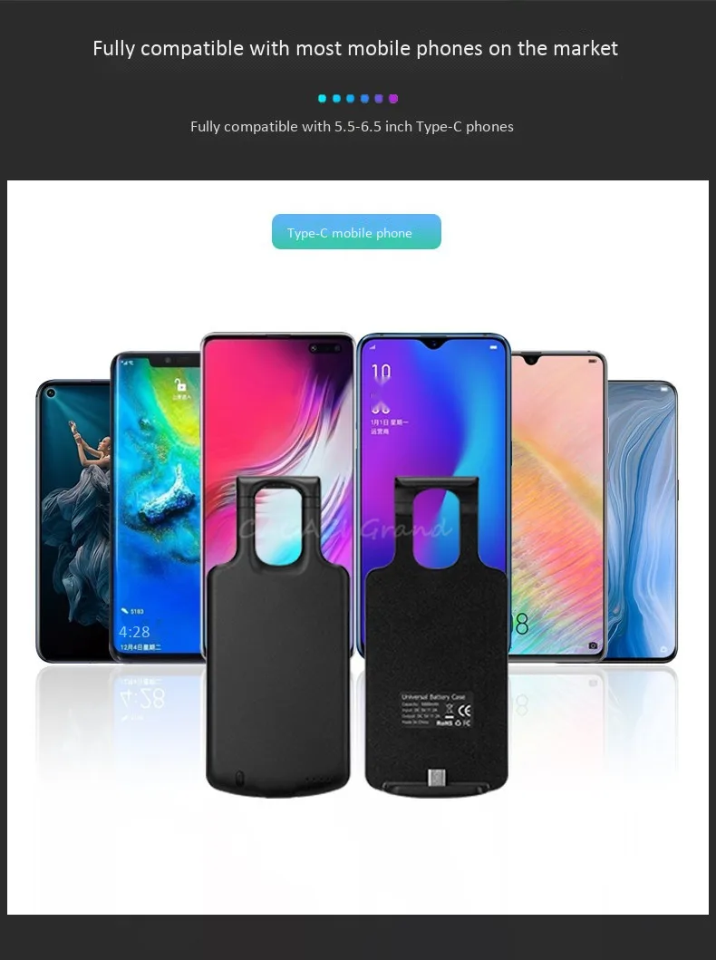 Универсальный чехол для зарядного устройства для huawei P20 P30 PRO mate 20 pro 20x power Bank чехол для зарядки для huawei mate 20 чехол