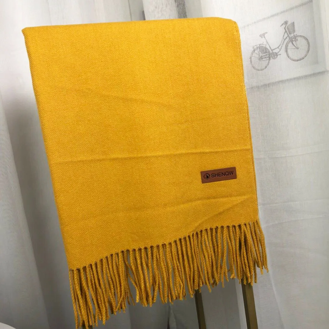 Шарф женский однотонный кашемировый длинный шарф карамельных цветов в Корейском