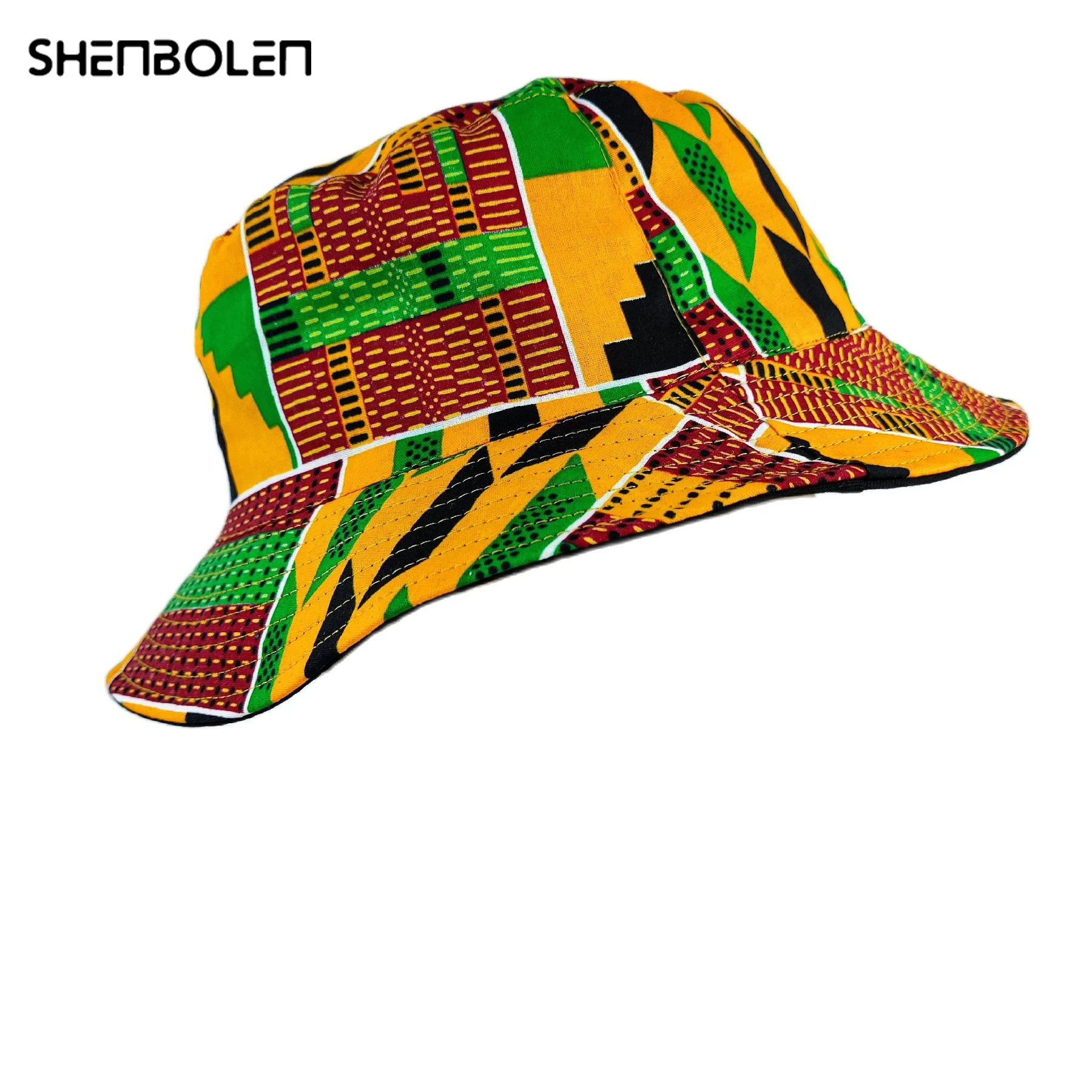 Африканская шляпа с принтом Анкары двусторонняя унисекс для рыбаков