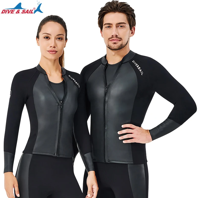Front Zip Dive Shirt For Swimming Surfing Boat Sailing Beach