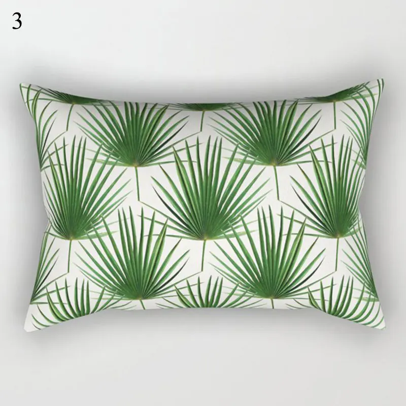 Зеленая тропическая наволочка для подушки Наволочки с пальмами бананами