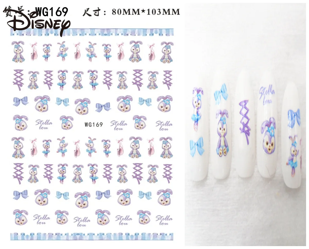 

Наклейка для ногтей Disney StellaLou Duffy Kids, Игрушка Микки Мауса, аксессуары для ногтей, мультяшная декоративная наклейка для девочек и студенток