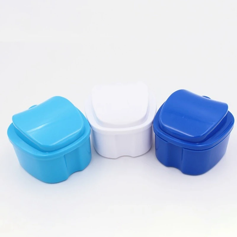 

Denture Bath Box Organizer Dental False Teeth Storage Box with Hanging Net Container Cleaning Teeth Cases Artificial Tooth Boxes