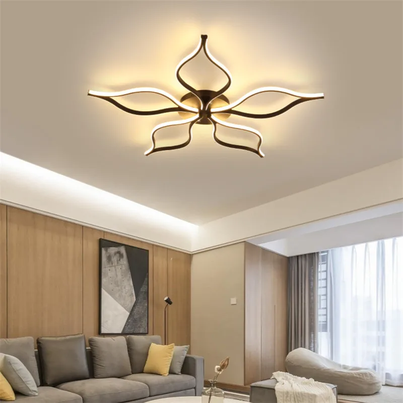 

Nordic Lamps Living Room Light Modern Atmosphere Home Creative Led Ceiling Lamp Warm Romantic Bedroom Lights Dimming 120W 160W