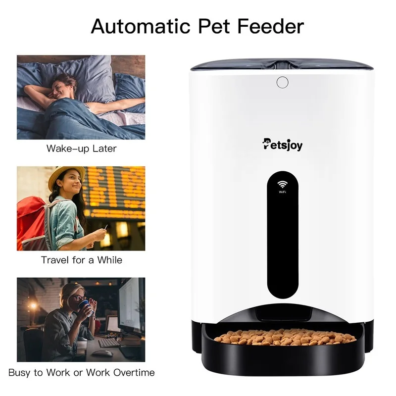 

APP Automatic Remote Control Timer Pet Food Dispenser Dog Cat Feeders PS7095