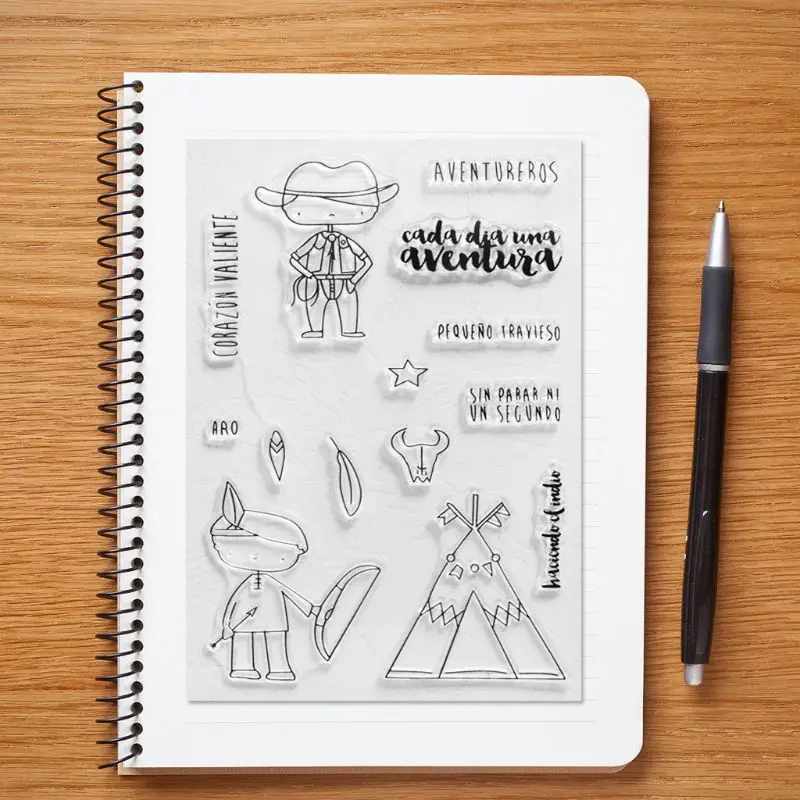 Кемпинг мальчик силиконовый прозрачный печать DIY Скрапбукинг рельефная