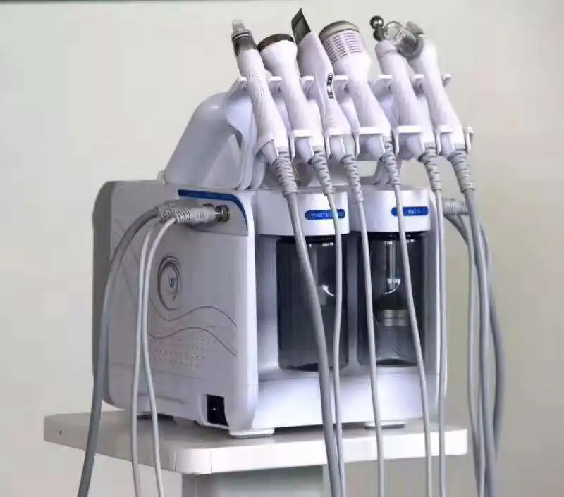 Очищающее устройство для лица 6 в 1 водный гидрат кислородный ультразвук лифтинг