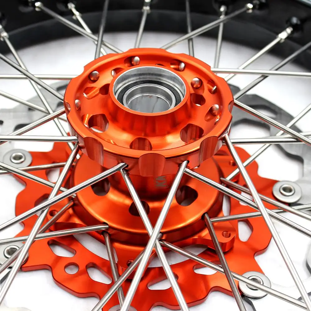 3 5/4 25 супер мото куб диск колеса Набор CST шины для KTM 690 SMC 2007 2011 Supermotard Rim оранжевый 320