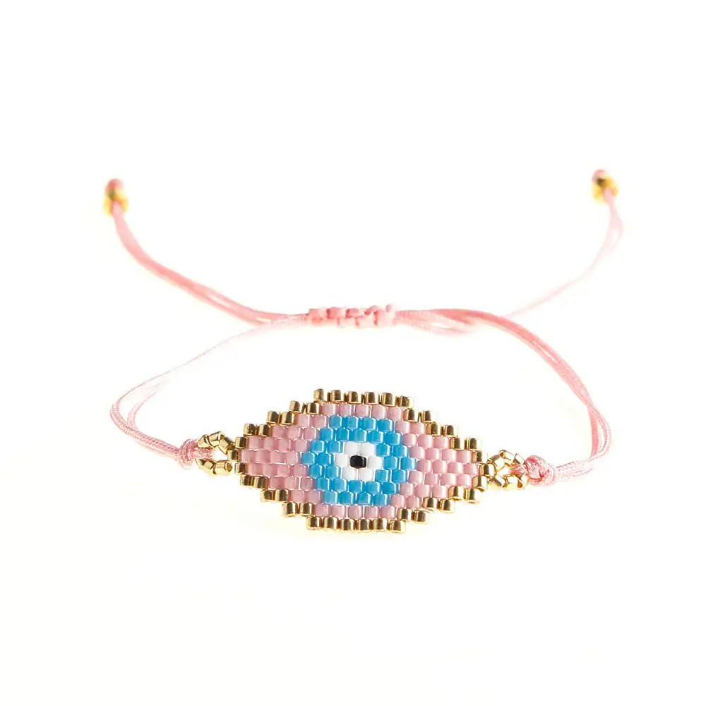 Shinus 10 шт./лот браслет evil eye бусины Miyuki Delica браслеты с кисточкой турецкий глаз Браслеты Mujer Bileklik DIY ручной работы