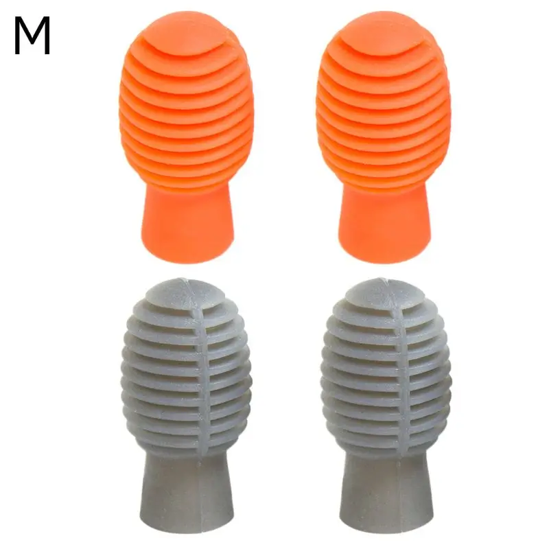 

4pcs Silicone Drum Stick Head Rubber Sleeve Drumstick Mute Dampener Percussion H8WC