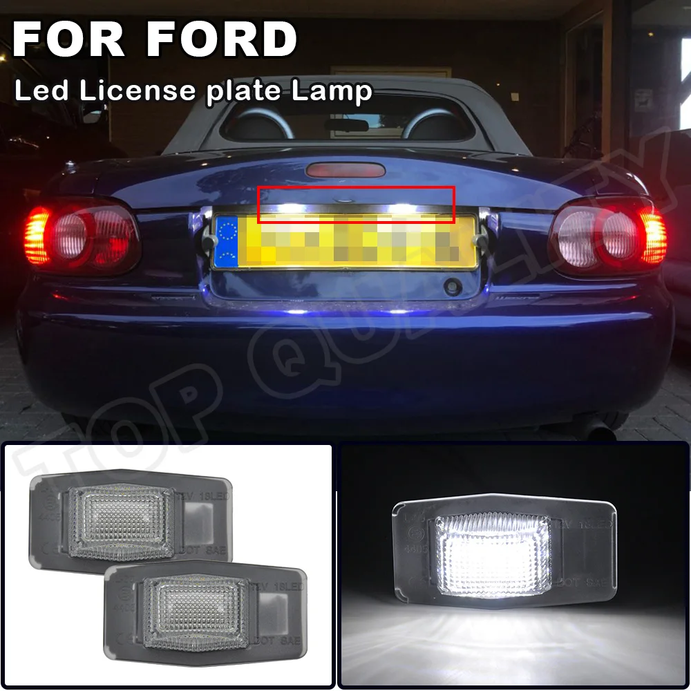 

White LED License Plate Light For Mazda Miata MX-5 nb Tribute Protege MPV Ford Escape Mercury Mariner No Error Numebr Plate Lamp