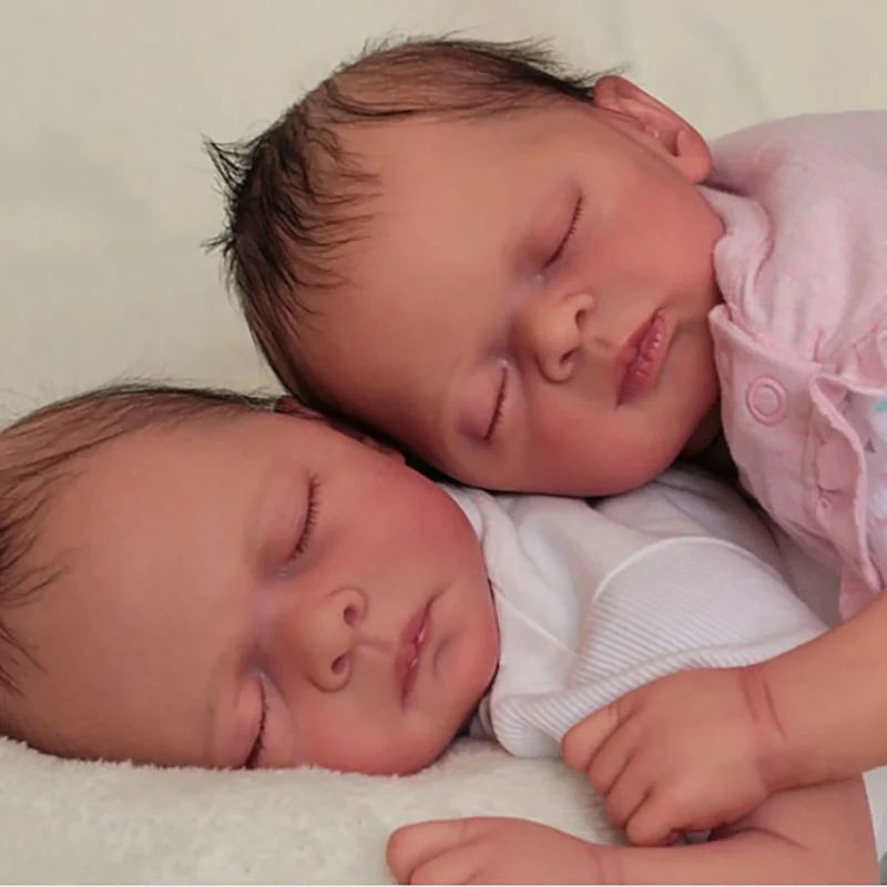 

20Inch Lifelike Reborn Doll Set Twins Pia and Maditha with Body Unfinished Doll Parts Cute Doll Birthday Christmas Gifts