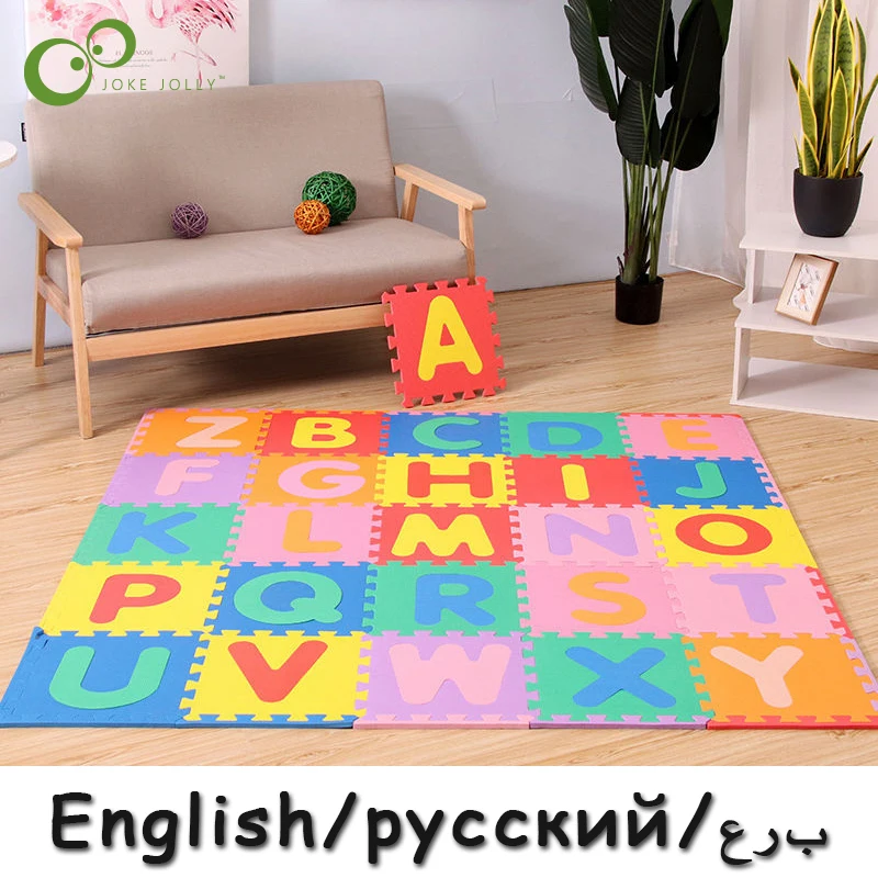 

Baby Puzzle Mat Play Alphabet Mat Kids Interlocking Exercise Tiles Rugs Floor Tiles Toys Carpet Soft Climbing Pad EVA Foam YJN