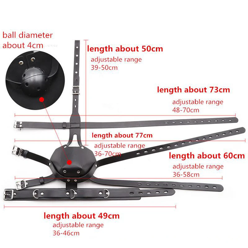 Секс-бондаж женская маска для рта с шариком кляп головной убор Фетиш-маска