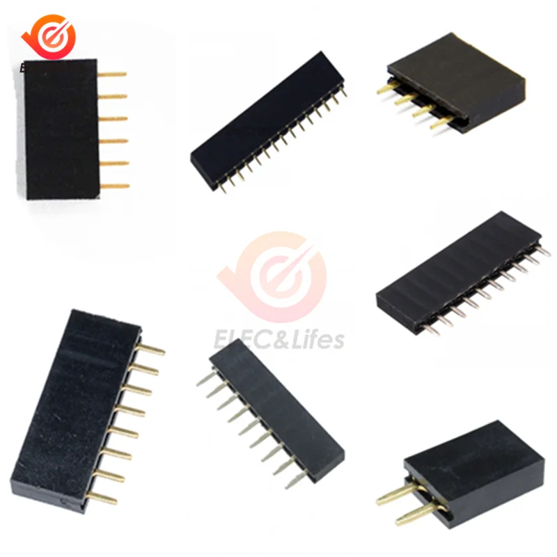 50 шт./лот 2 5 мм 2Pin 4Pin 6Pin 8Pin 9Pin 10Pin 15Pin Однорядный гнездовой разъем печатной платы