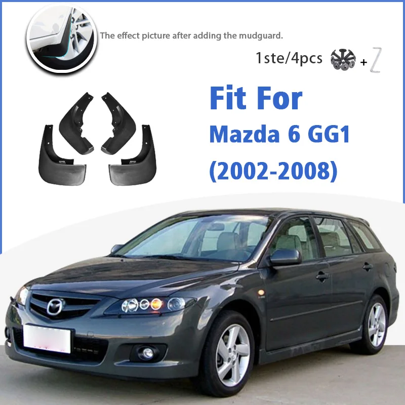

Mudguard For Mazda 6 GG Saloon Sedan 2007 2006 2005 2004 2003 2002 Front Rear Mudflaps Mudguards Accessories Splash Guard Fender