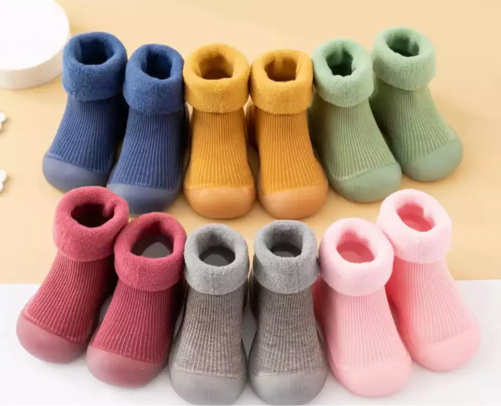 JY02 Baby Toddler Shoes Non-Slip Anti-Off Foot Short Floor Knitted Socks  First Walker 6Size Keding