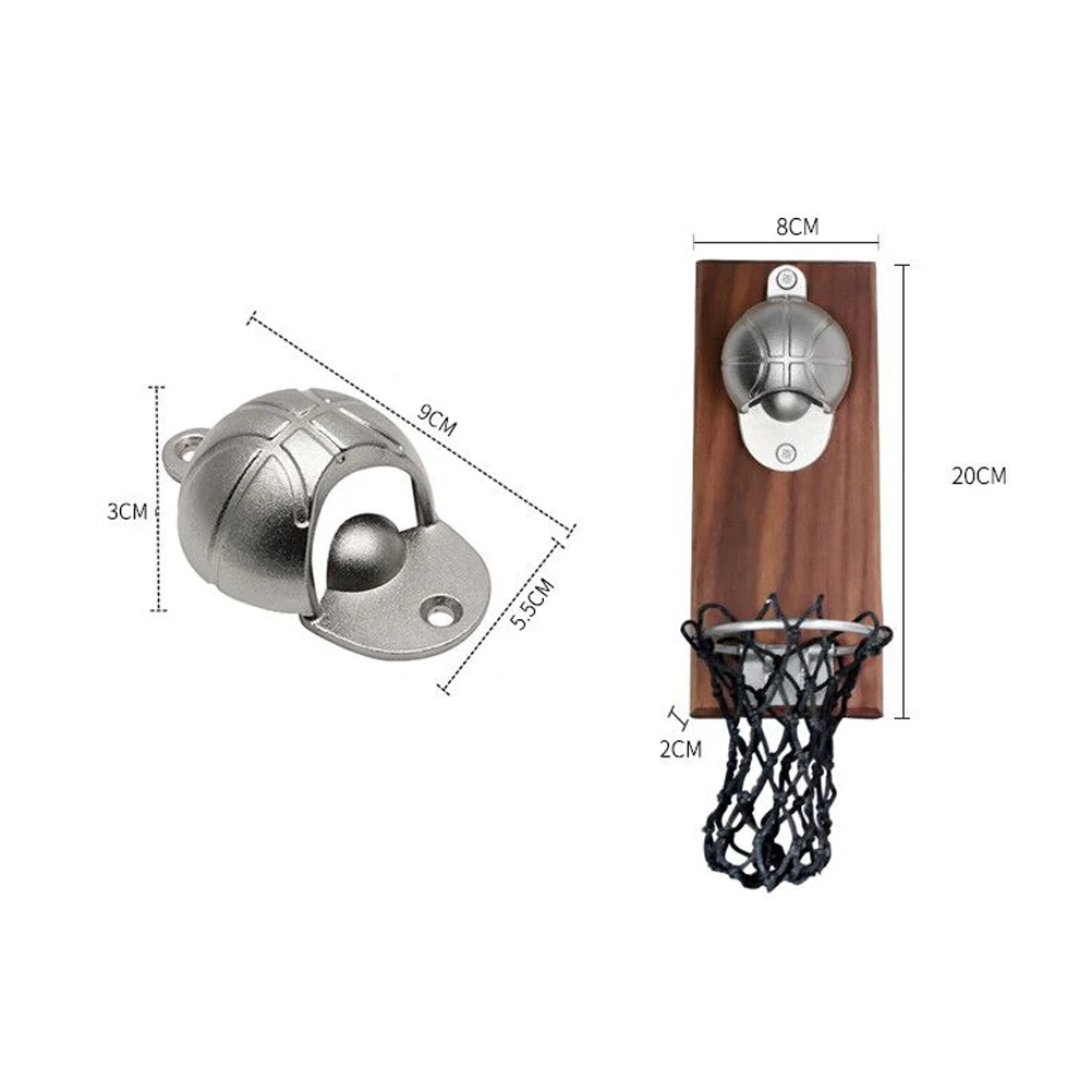 

1 Pcs Basketball Bottle Opener Creative Basketball Opener Beer Opener with Magnetic