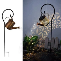 home ourdoor creative metal kettle shaped solar palace lamp courtyard garden landscape light charge under the sun glow in dark