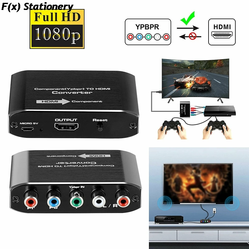 Адаптер для видео и аудио YPbPr RGB в HDMI-совместимый преобразователь 4K 60 Гц DVD PSP Xbox PS2 |