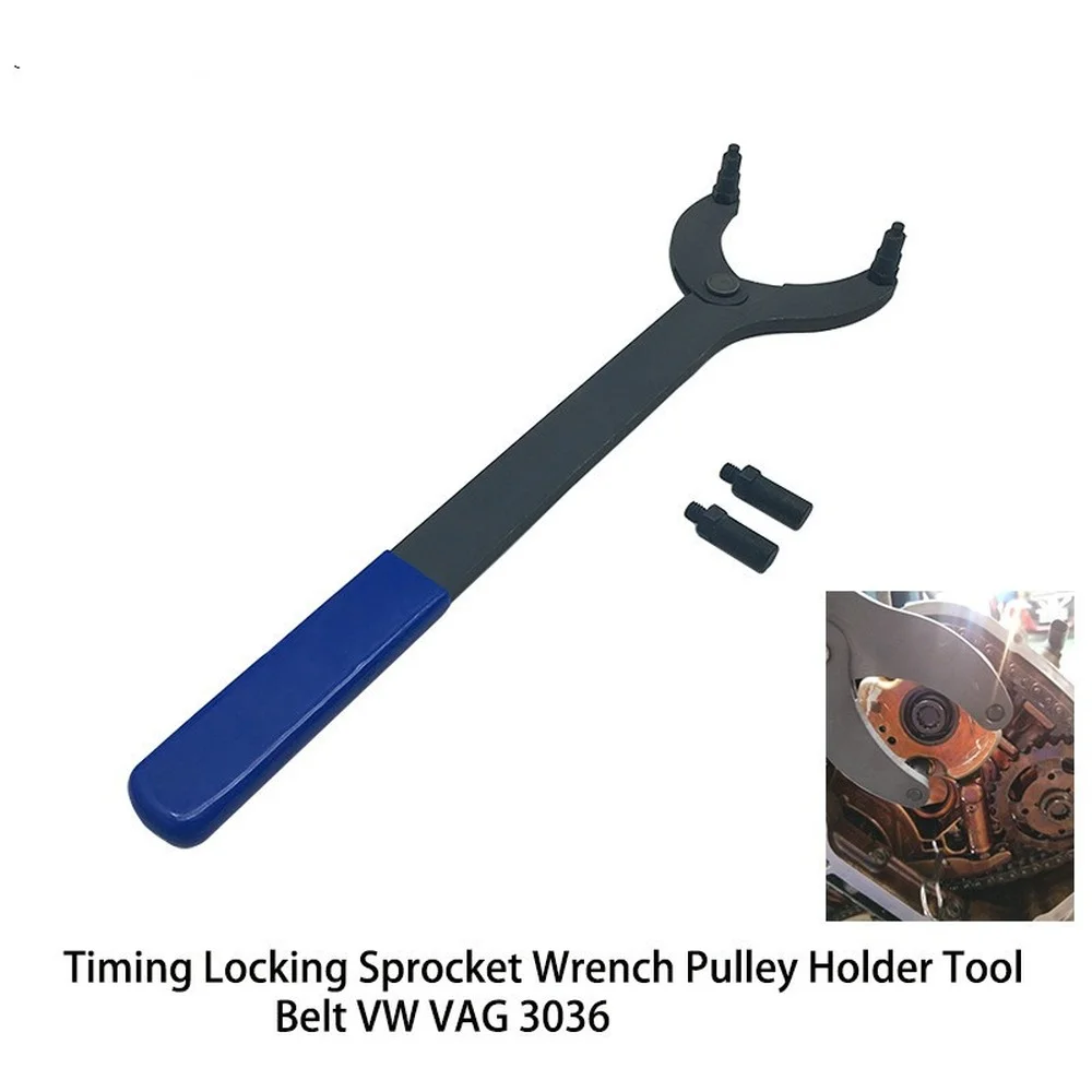 T10172 Car Timing Locking Sprocket Adjustable Wrench Camshaft Pulley Holder Tool Belt For VW Audi Skoda VAG 3036 Repair Tools vag plastic oil drain plug screw removal installation wrench assembly tool oem t10549 for vw audi skoda seat car repair tools
