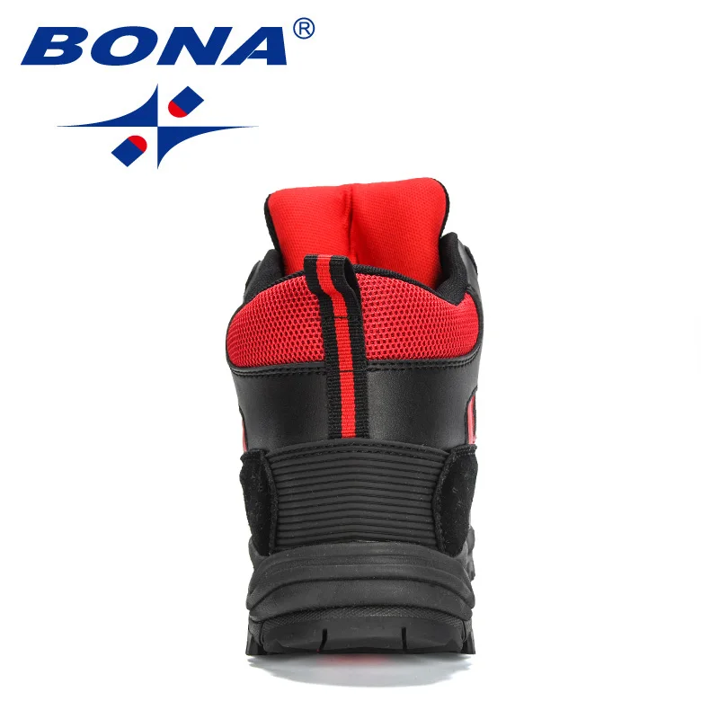 BONA 2022 New Designers Winter Boots High Top Sneakers For Man Winter Snow Shoes Man Warm Outdoor Ankle Boots Classic Mansculino