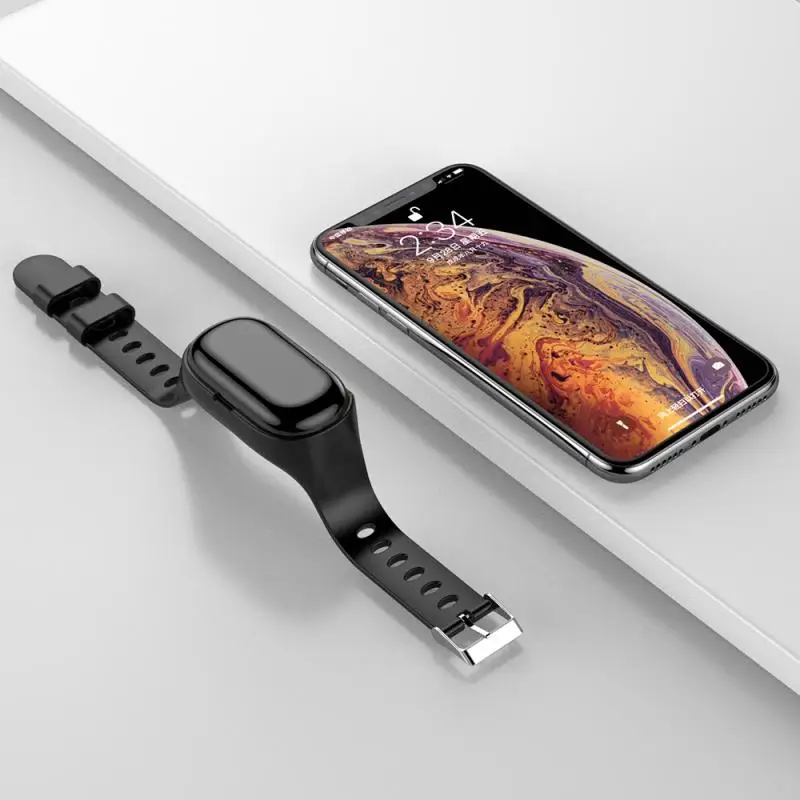 Новейшие умные часы M1 AI с Bluetooth наушниками пульсометром смарт браслет длительным