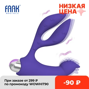 Мужской Вибратор FAAK, Анальная пробка, стимуляция точки g, клитор, мастурбация, силиконовые секс-игрушки для мужчин и женщин, водонепроницаемый