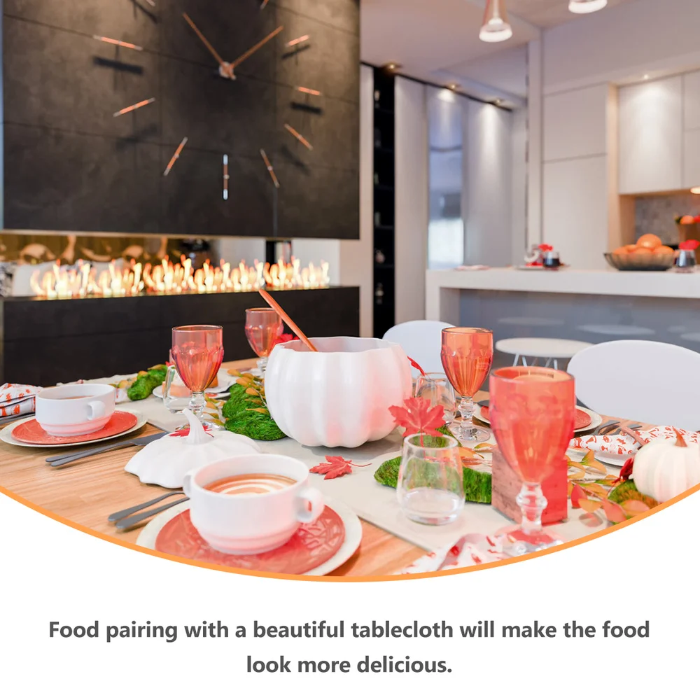 

1Pc Party Table Pumpkin Pattern Table Cover Decor for