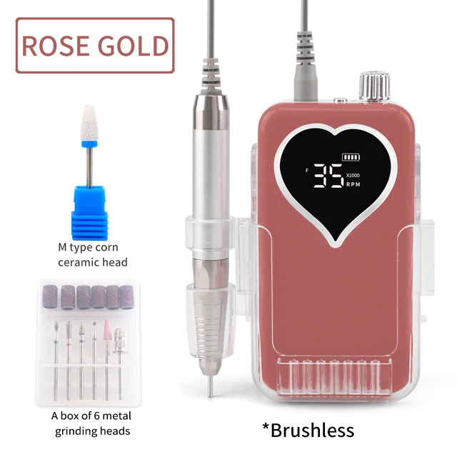 

35000RPM Electric Nail Drill Machine Portable Apparatus For Manicure Pedicure Rechargeable Nail Gel Polisher Nail File Cutter