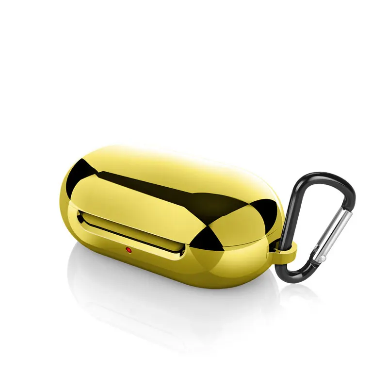 gold case Защитный чехол для samsung Galaxy Buds наушники флип-открытый силиконовый чехол водонепроницаемый противоударный чехол s с карабином - Цвет: gold case
