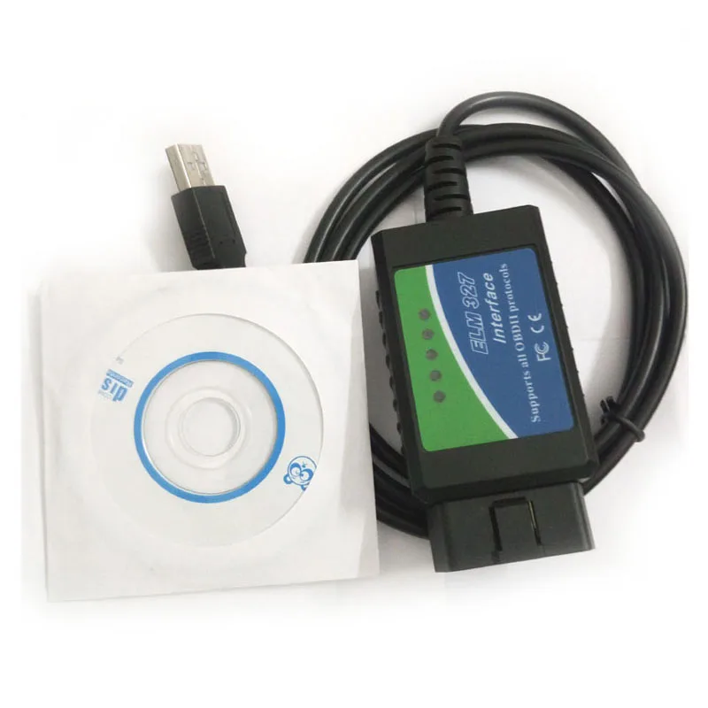 Автомобильный диагностический USB-кабель ELM327 зеленый USB V1.5 поддерживает все