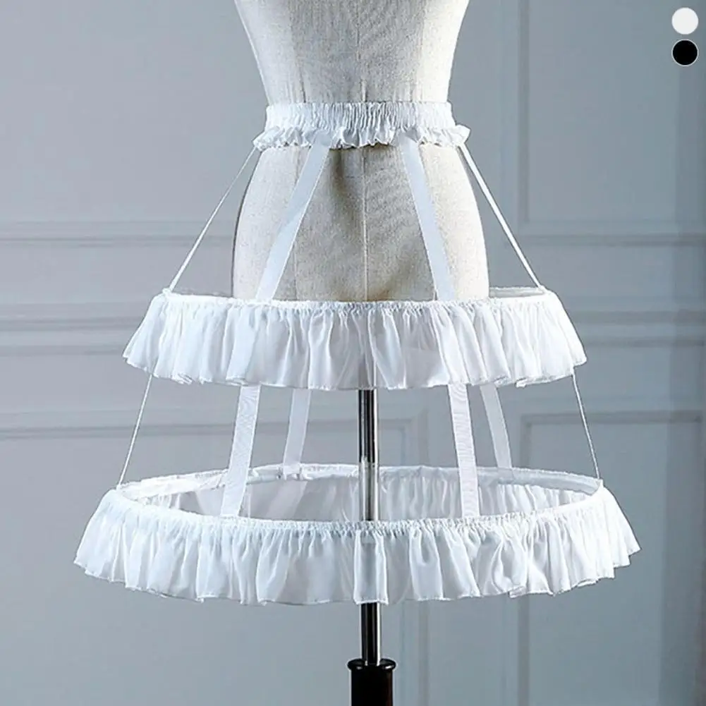 

Lolita Petticoat Underskirt Short Dress Cosplay Petticoat Dress Wedding Birthday Two Skirt Gif Girls Bones Steel Fish Petti V5t3