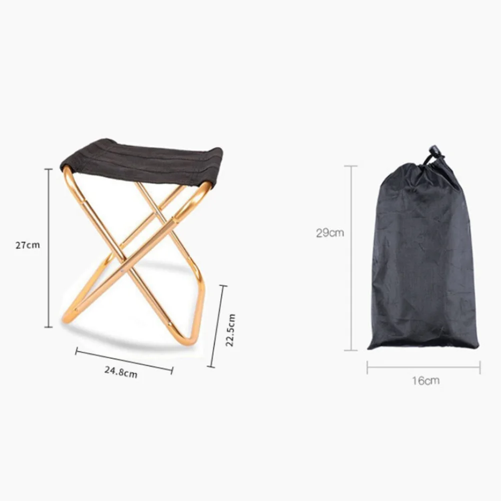 

Portable Mini Pocket Tri-Fold Chair Aluminium Cloth Wear Resistance Tear Resistance for Picnic Fishing Outdoor Furniture