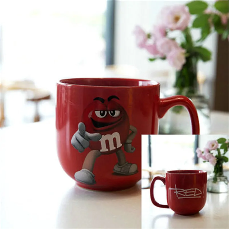 Милые m & бобы кофейные кружки чашки для чая и Кружки Мультфильм милое выражение